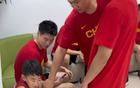 周琦子探班男籃，與趙睿胡明軒暢聊