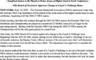 NBA新季半決賽主場定勝者，決賽中立場對決。
