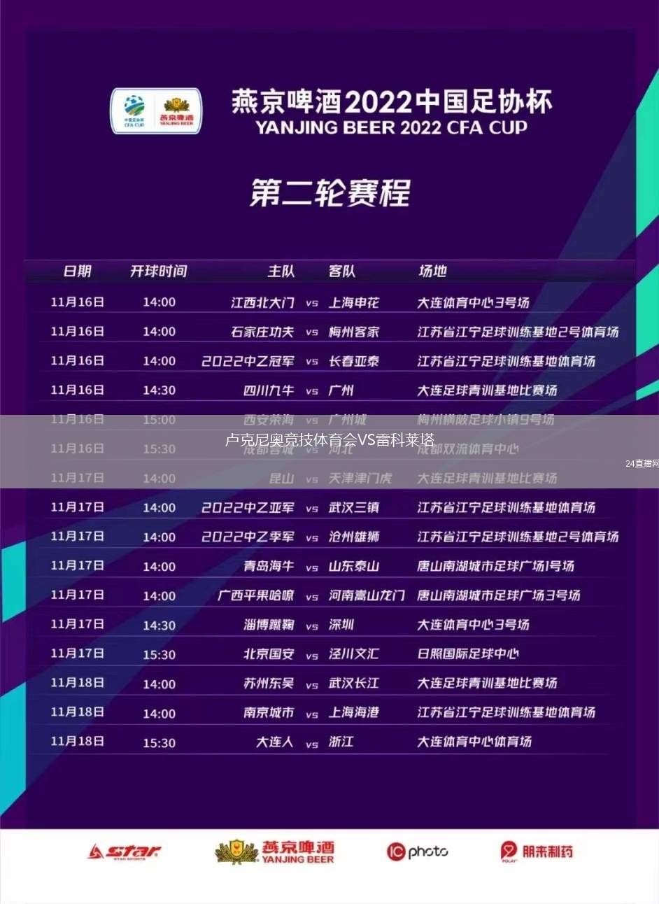 盧克尼奧競(jìng)技體育會(huì)VS雷科萊塔